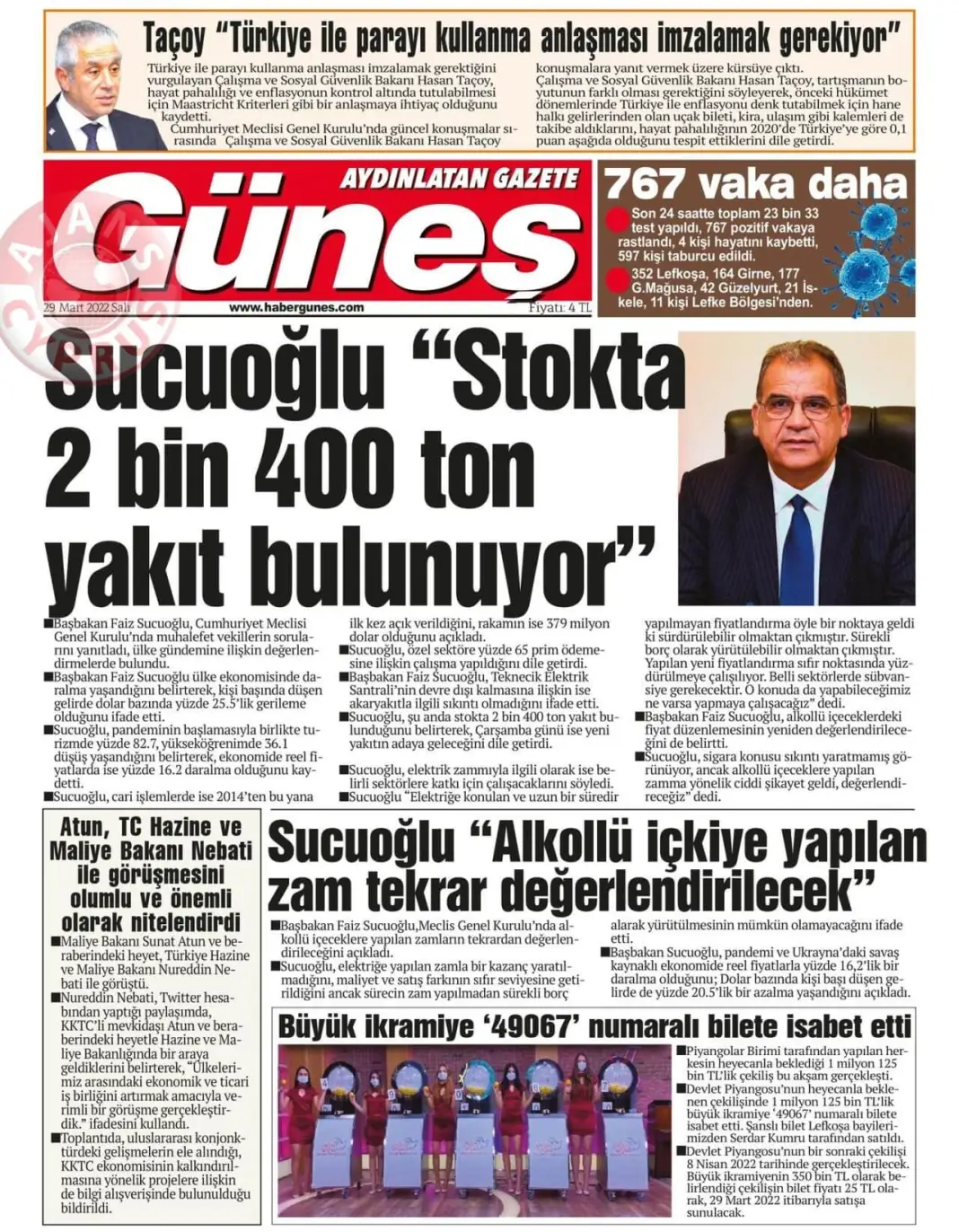 29 Mart 2022 Salı Gazete Manşetleri 12