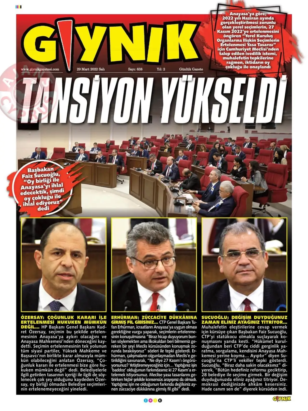 29 Mart 2022 Salı Gazete Manşetleri 15