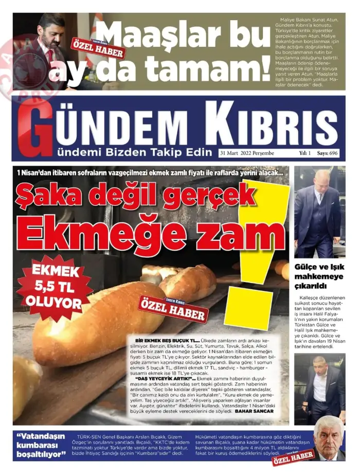 31 Mart 2022 Perşembe Gazete Manşetleri 13