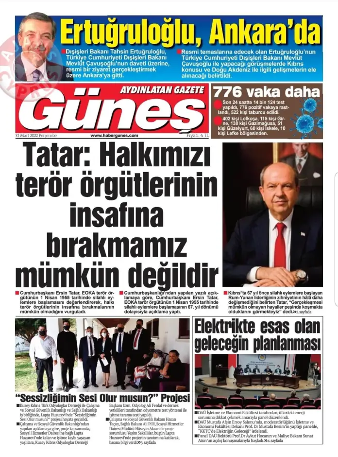 31 Mart 2022 Perşembe Gazete Manşetleri 14