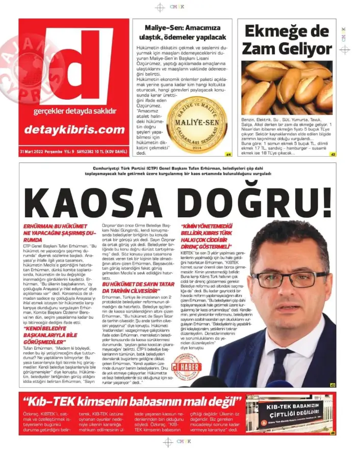31 Mart 2022 Perşembe Gazete Manşetleri 7