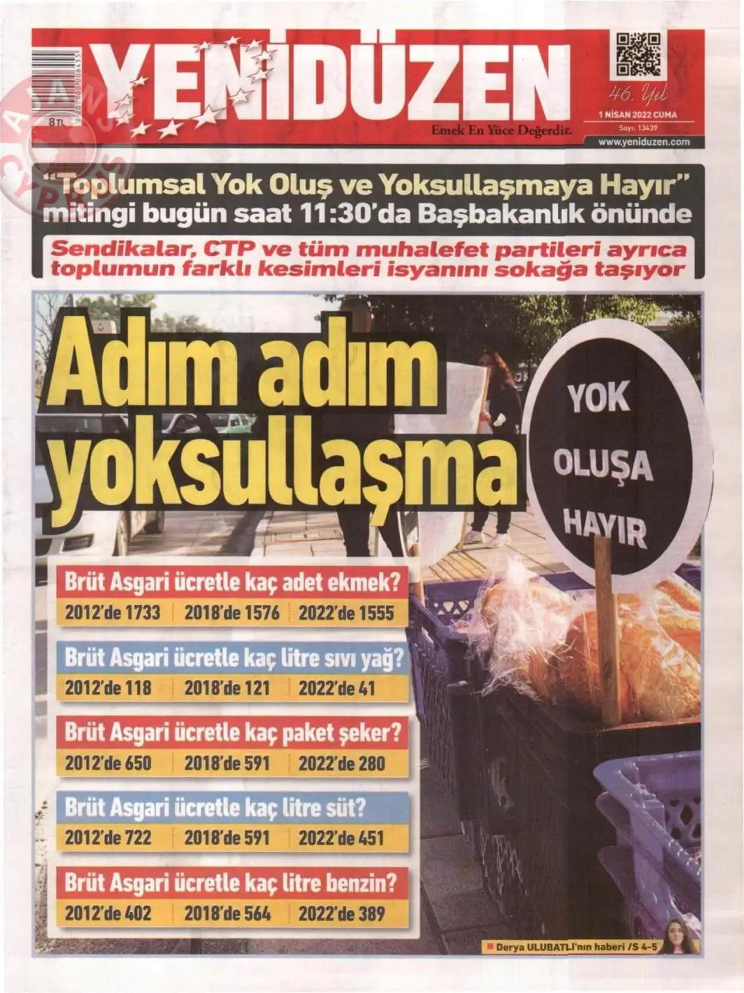 1 Nisan 2022 Cuma Gazete Manşetleri 5