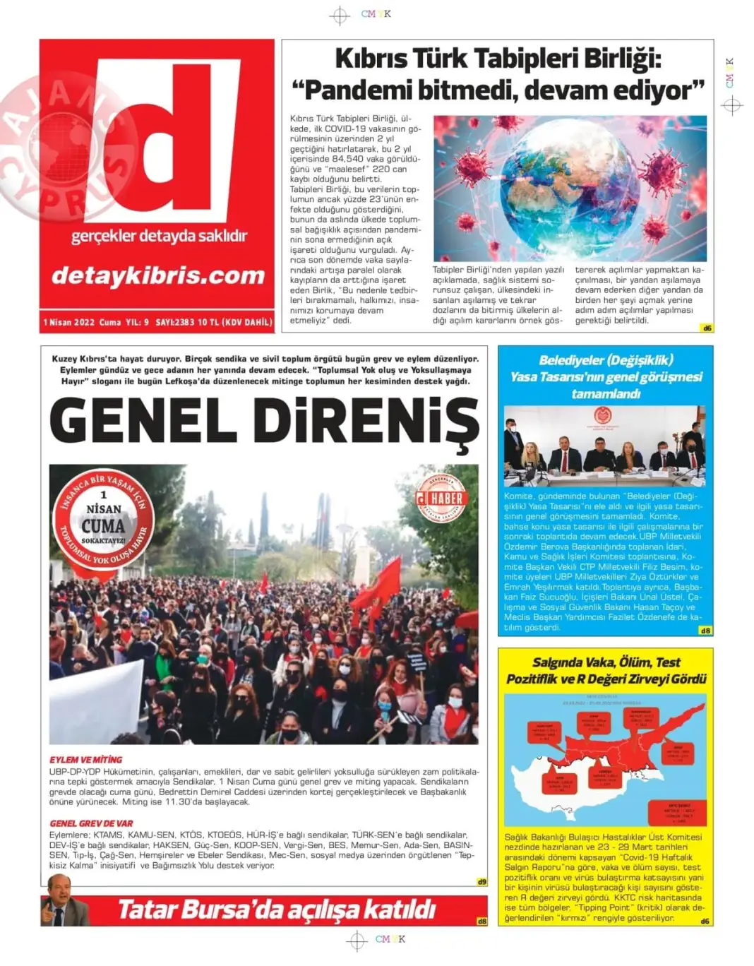 1 Nisan 2022 Cuma Gazete Manşetleri 6