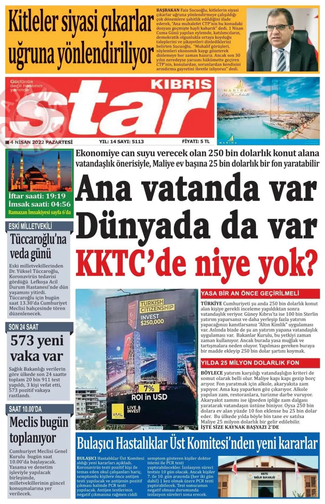 4 Nisan 2022 Pazartesi Gazete Manşetleri 4