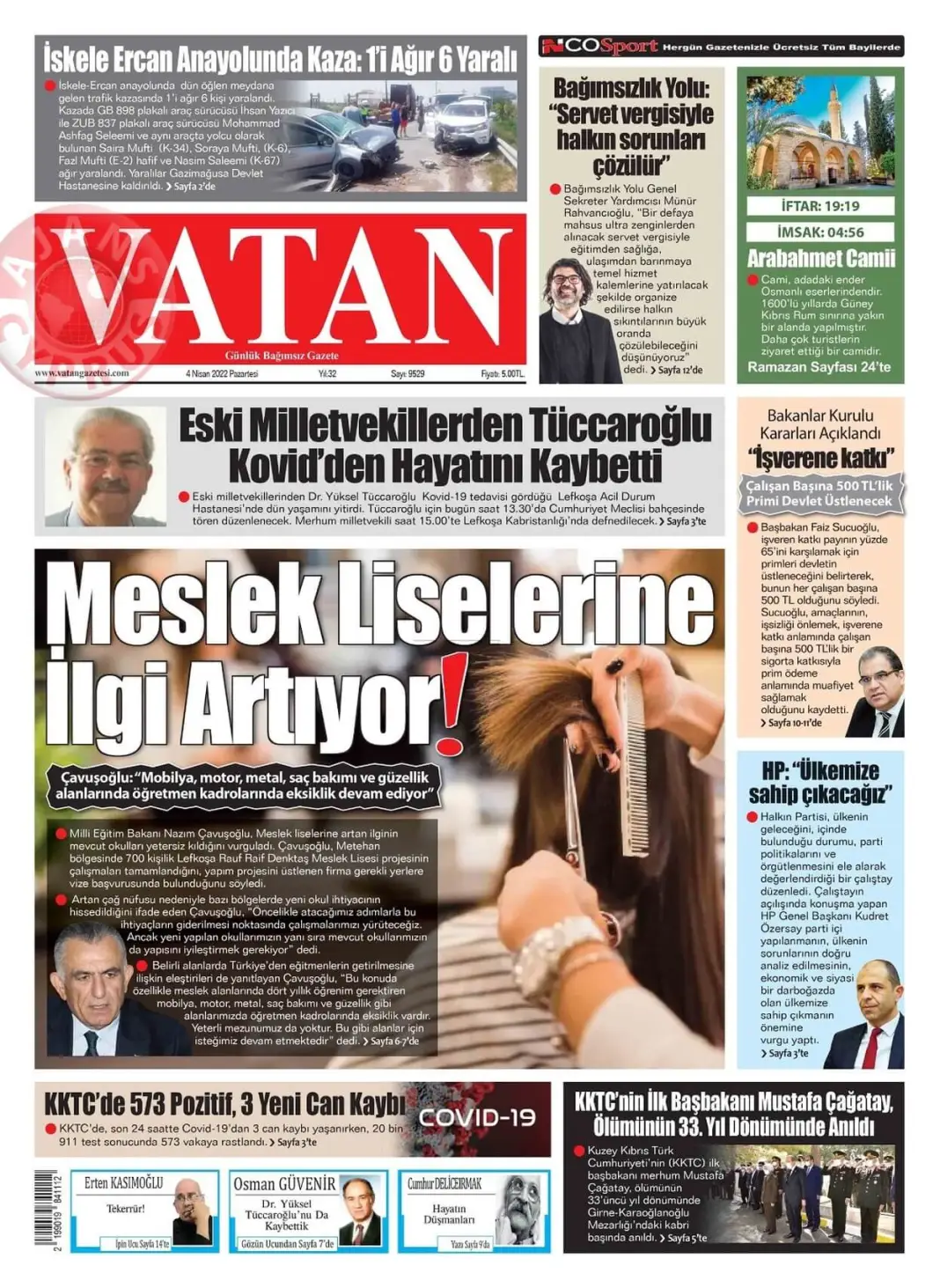 4 Nisan 2022 Pazartesi Gazete Manşetleri 5