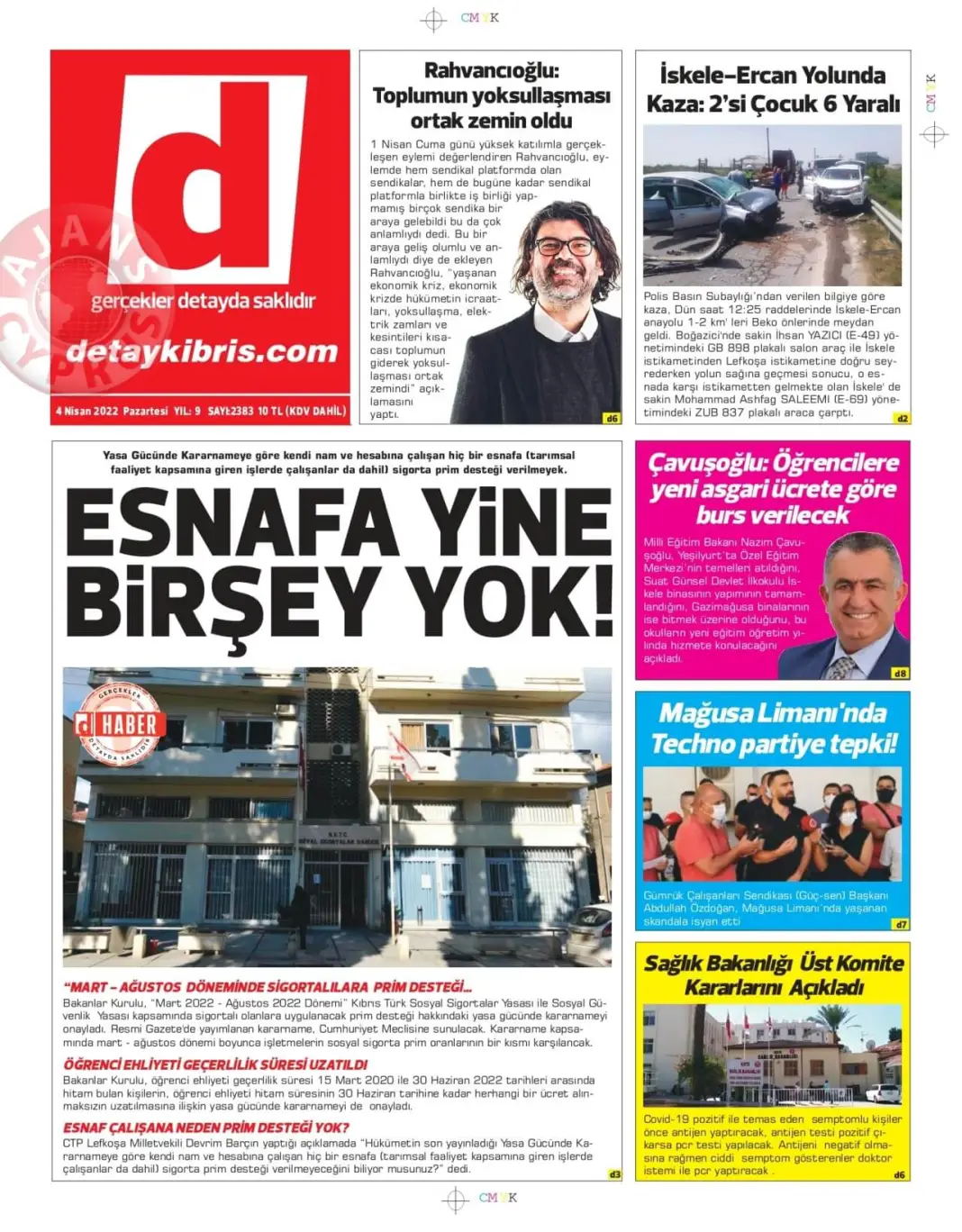 4 Nisan 2022 Pazartesi Gazete Manşetleri 8