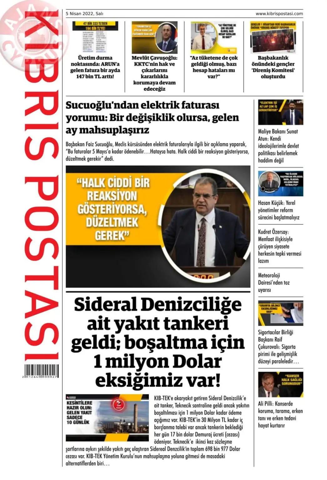 5 Nisan 2022 Salı Gazete Manşetleri 11