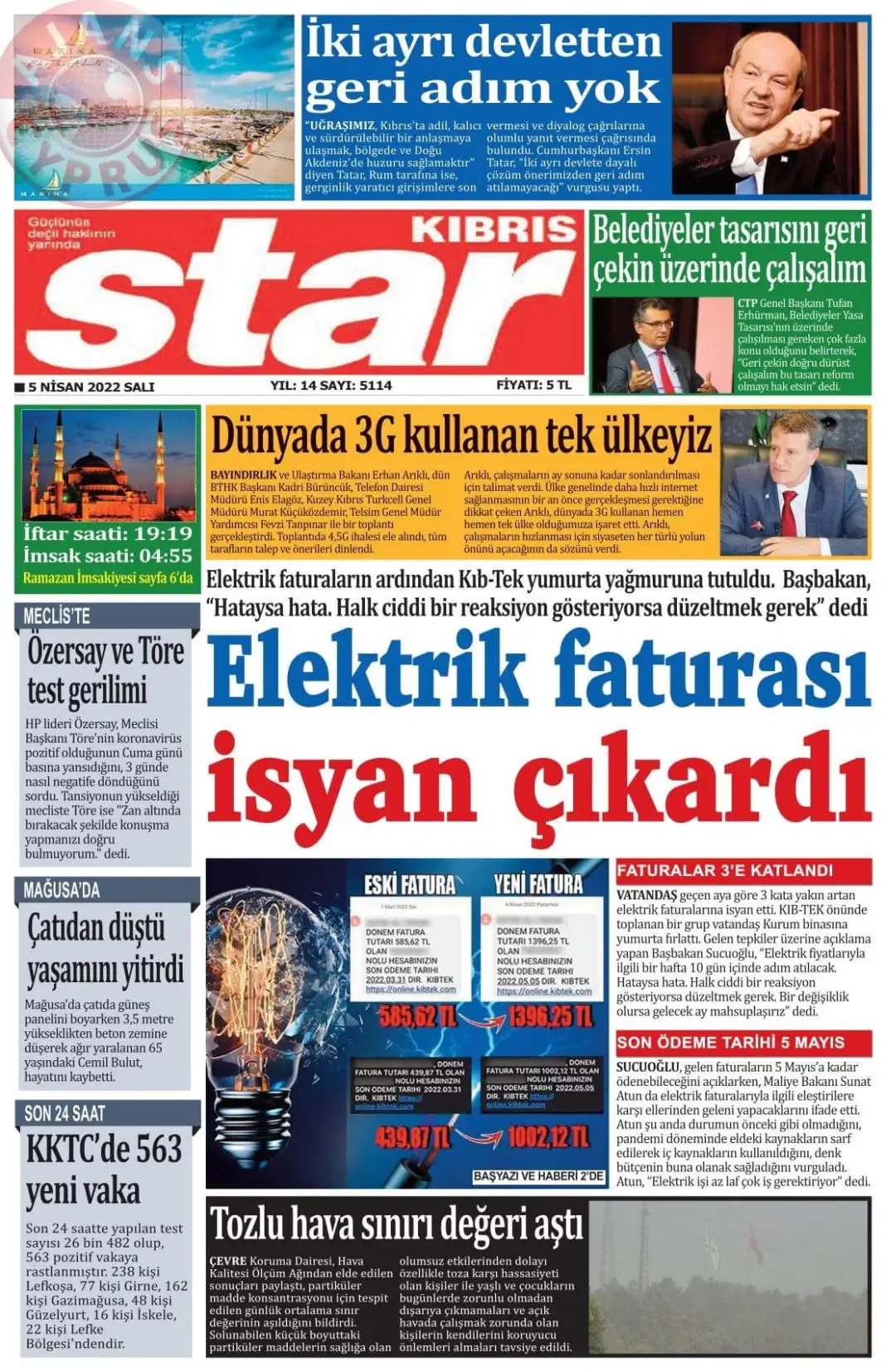 5 Nisan 2022 Salı Gazete Manşetleri 5