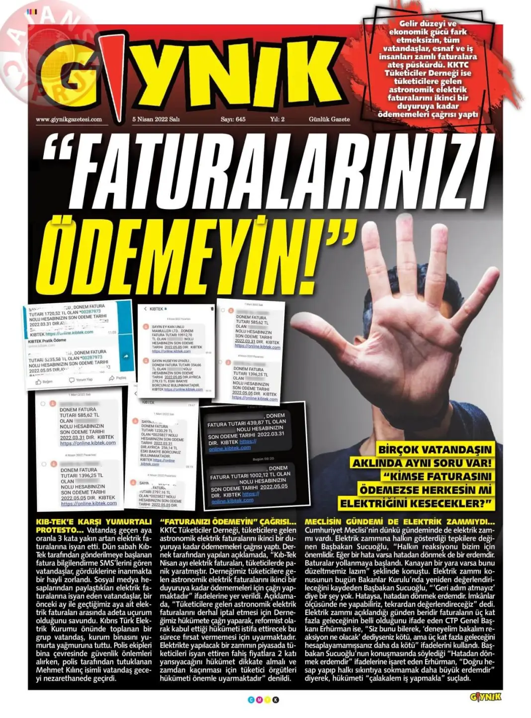 5 Nisan 2022 Salı Gazete Manşetleri 9