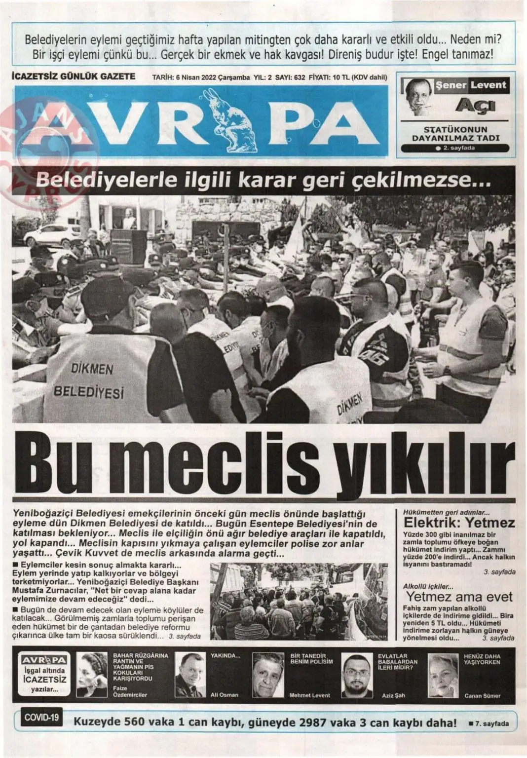 6 Nisan 2022 Çarşamba Gazete Manşetleri 10