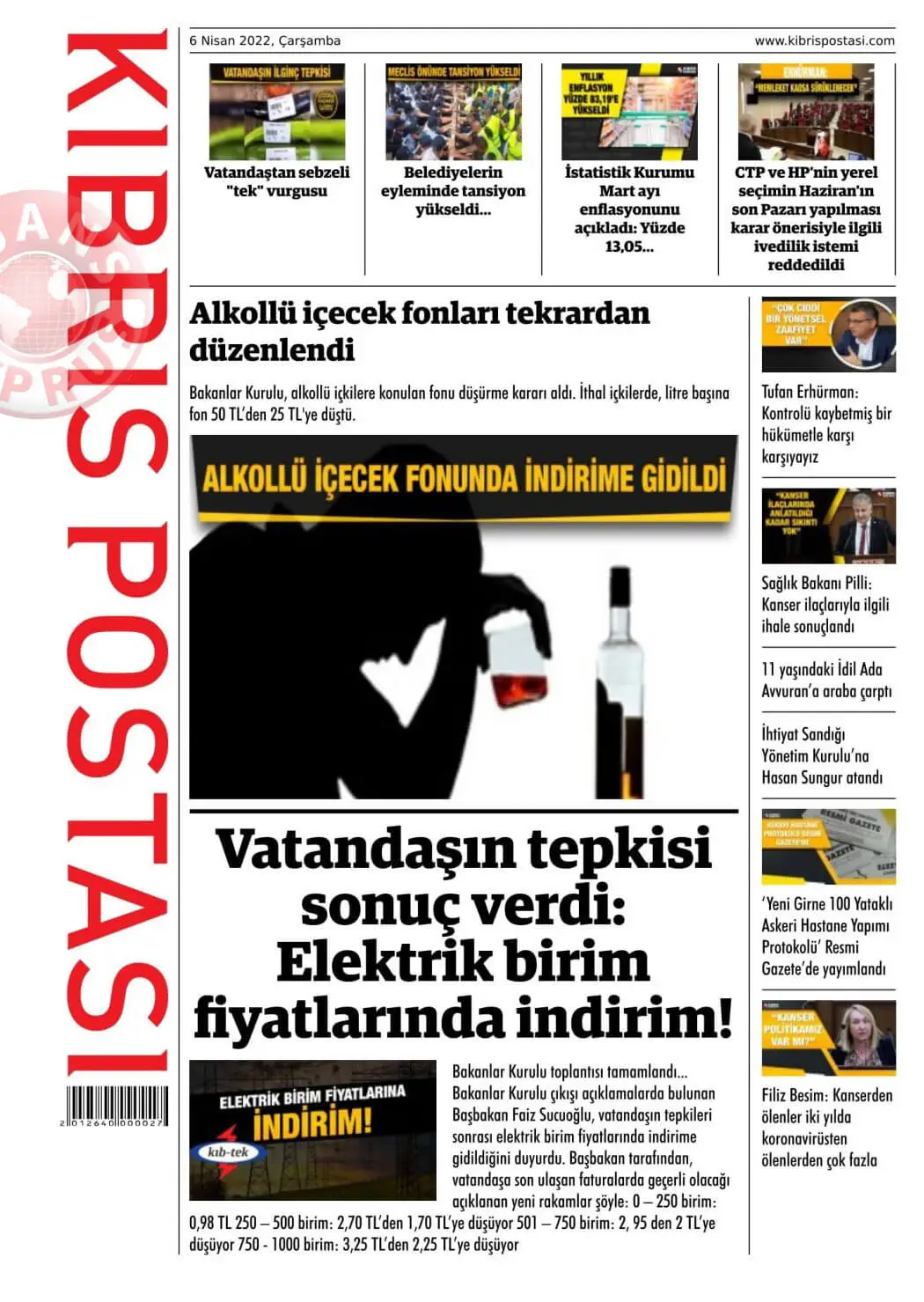6 Nisan 2022 Çarşamba Gazete Manşetleri 12