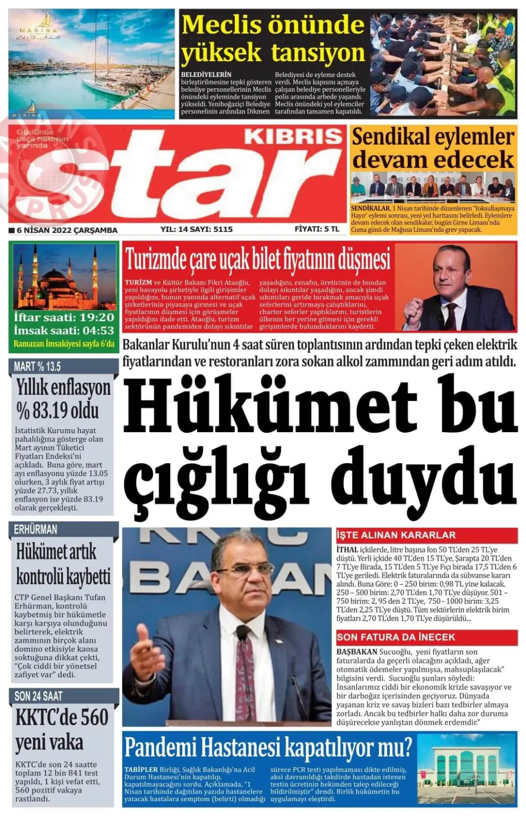6 Nisan 2022 Çarşamba Gazete Manşetleri 3