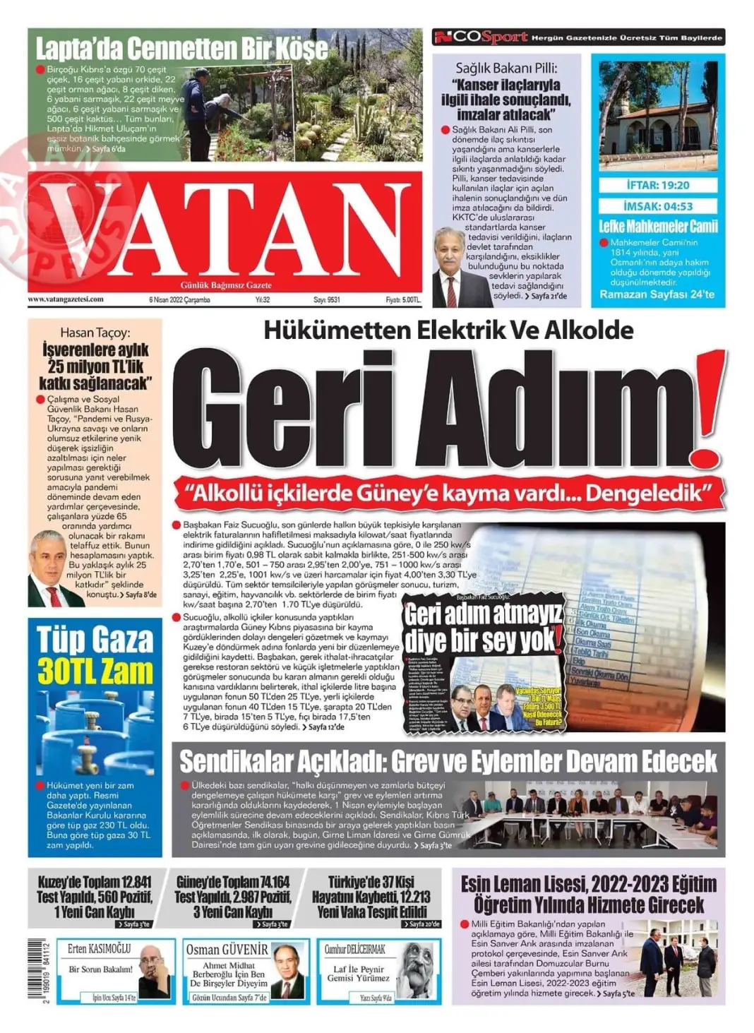 6 Nisan 2022 Çarşamba Gazete Manşetleri 4