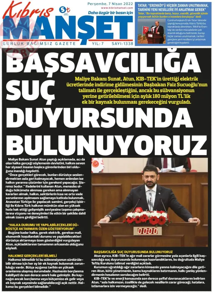 7 Nisan 2022 Perşembe Gazete Manşetleri 10