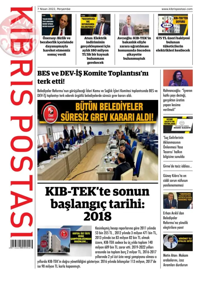 7 Nisan 2022 Perşembe Gazete Manşetleri 11
