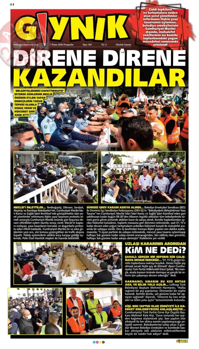 7 Nisan 2022 Perşembe Gazete Manşetleri 13