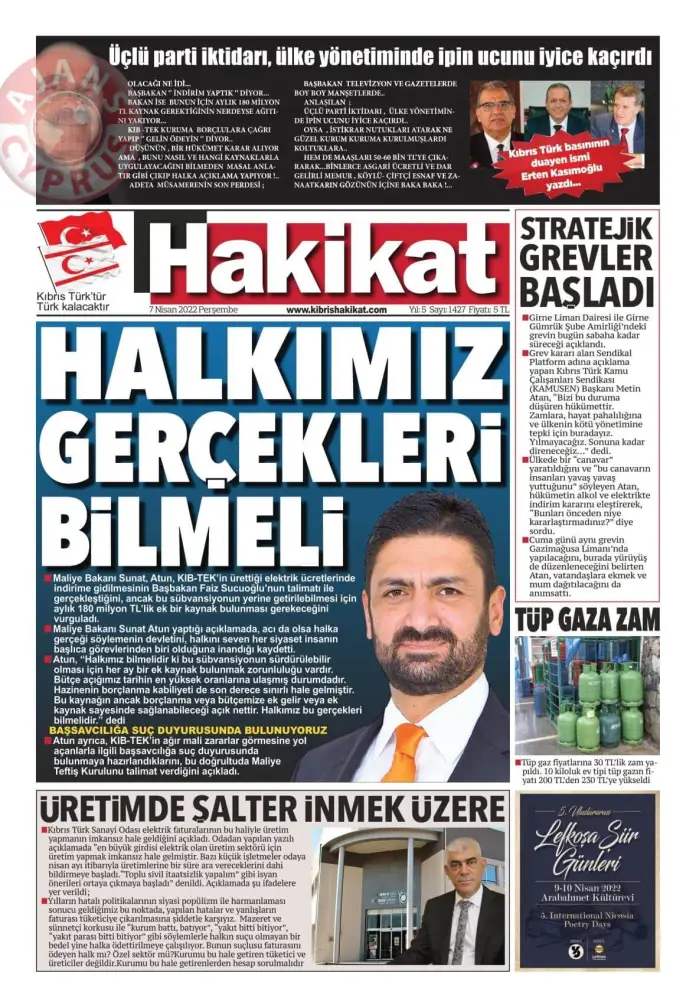 7 Nisan 2022 Perşembe Gazete Manşetleri 18