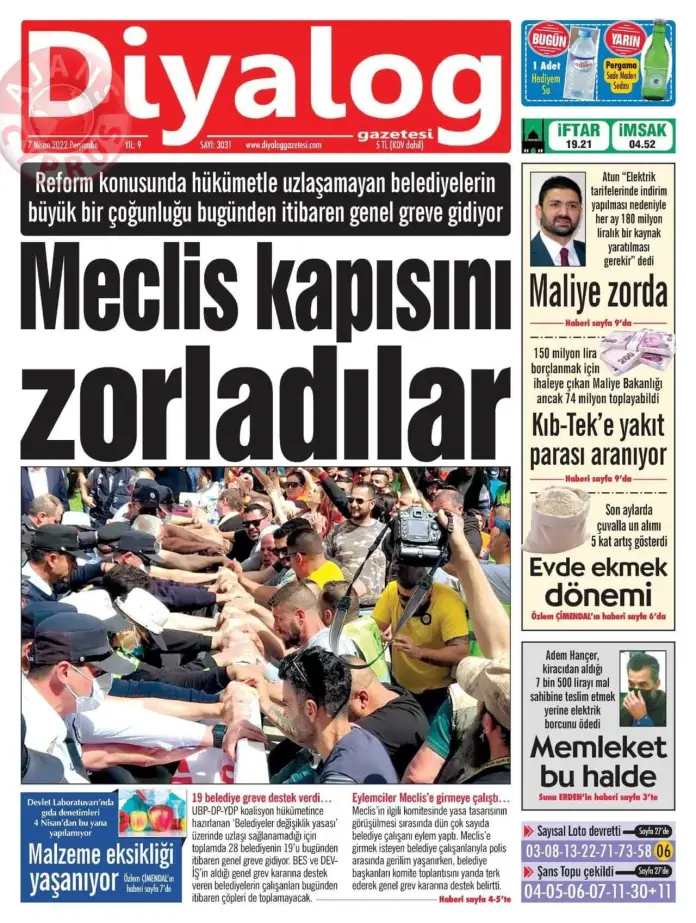 7 Nisan 2022 Perşembe Gazete Manşetleri 9