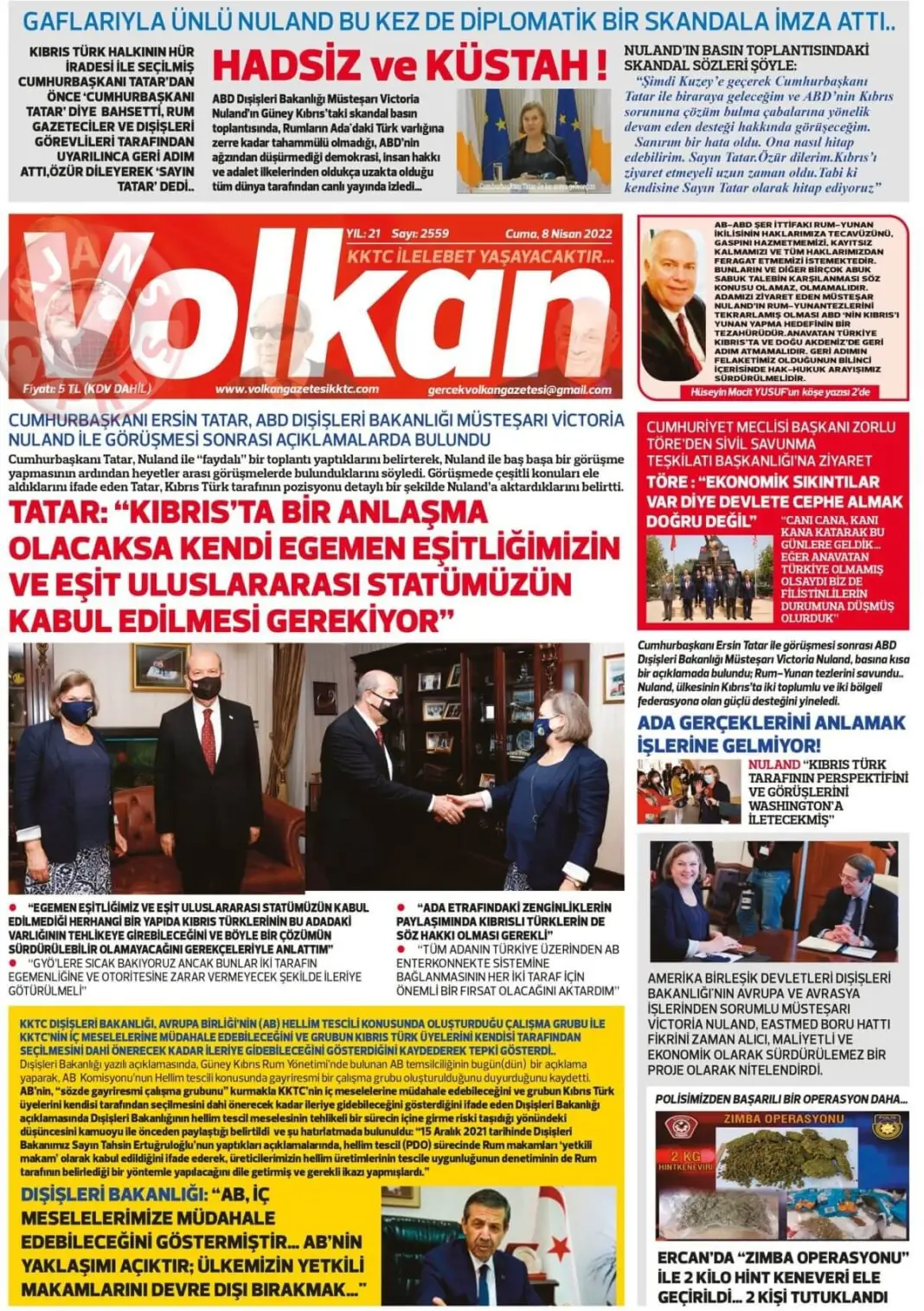 8 Nisan 2022 Cuma Gazete Manşetleri 12