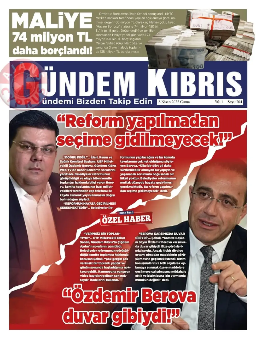 8 Nisan 2022 Cuma Gazete Manşetleri 14