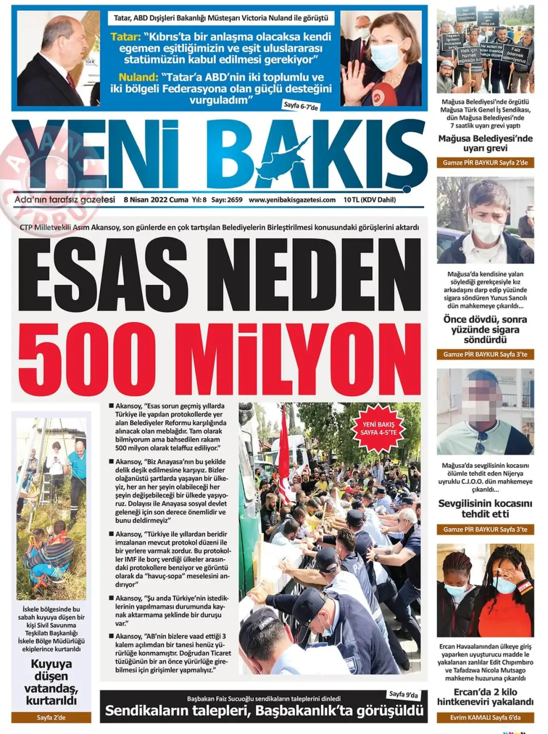 8 Nisan 2022 Cuma Gazete Manşetleri 6