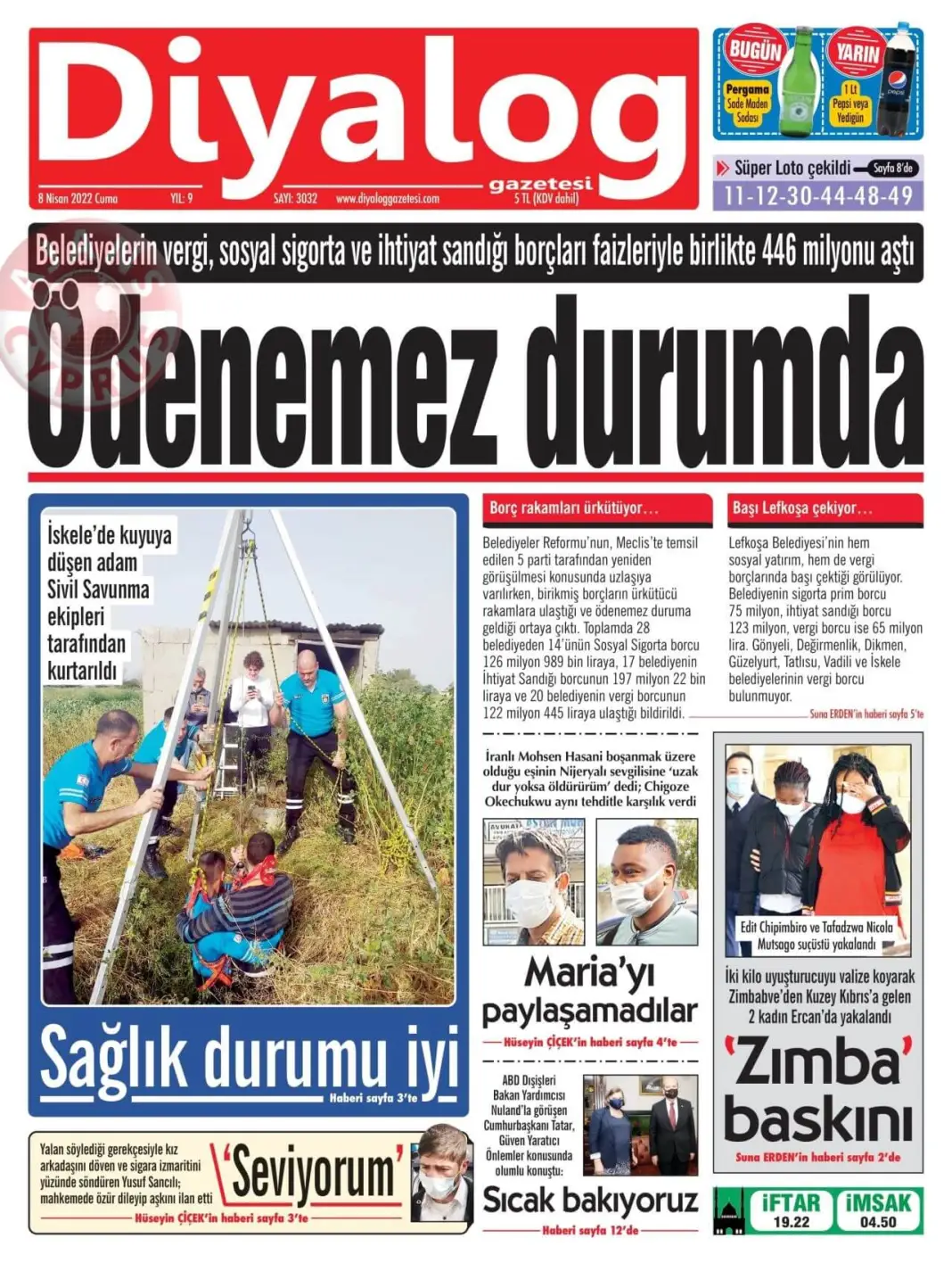 8 Nisan 2022 Cuma Gazete Manşetleri 7