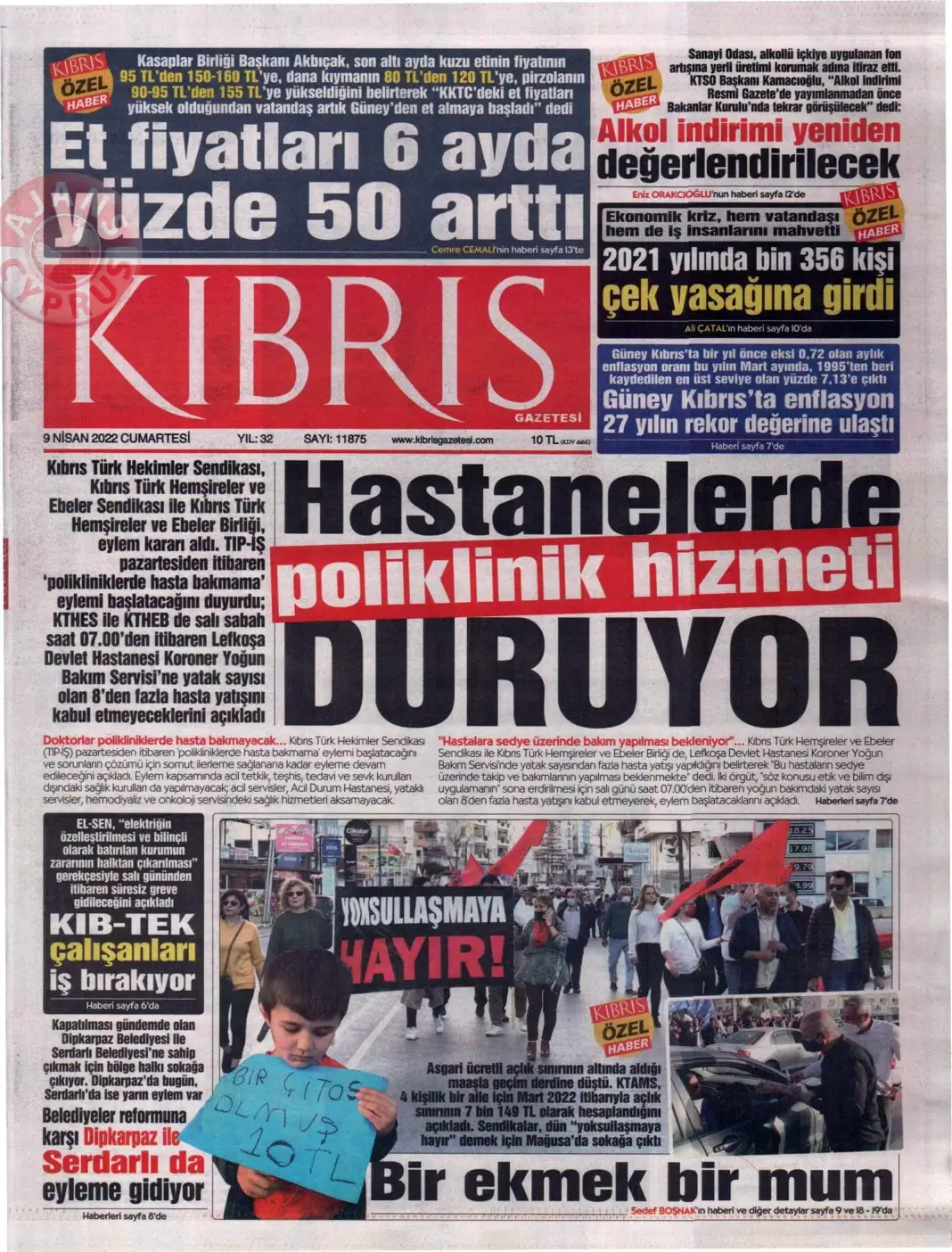 9 Nisan 2022 Cumartesi Gazete Manşetleri 8