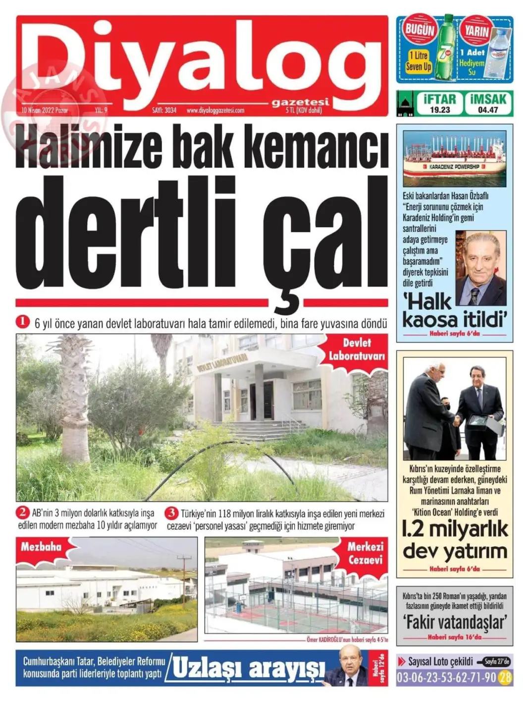 10 Nisan 2022 Pazar Gazete Manşetleri 6