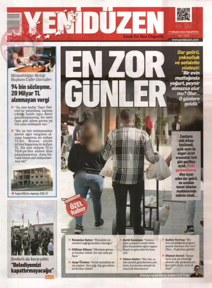 11 Nisan 2022 Pazartesi Gazete Manşetleri 5