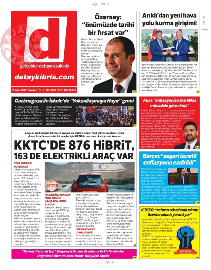 11 Nisan 2022 Pazartesi Gazete Manşetleri 6