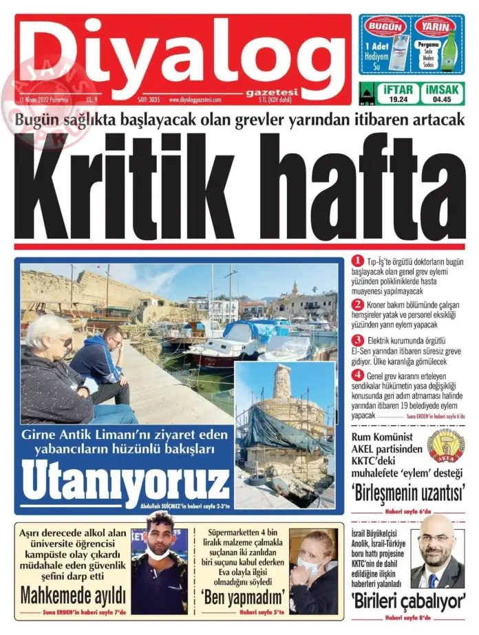 11 Nisan 2022 Pazartesi Gazete Manşetleri 7