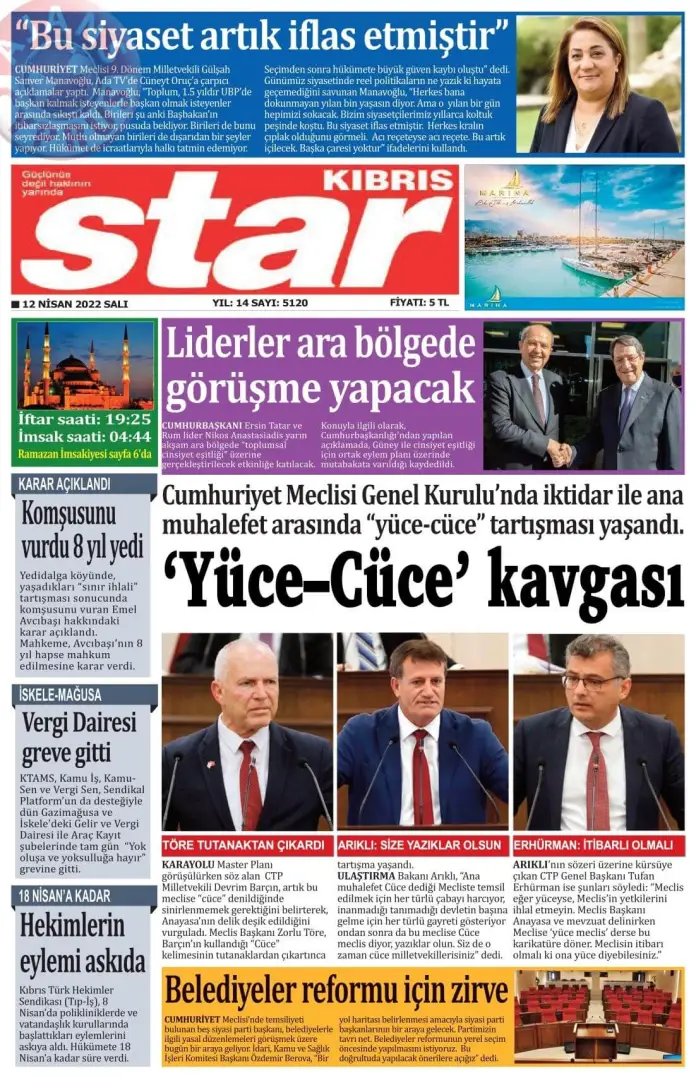 12 Nisan 2022 Salı Gazete Manşetleri 4