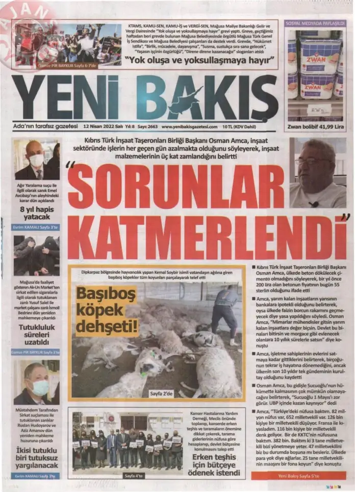 12 Nisan 2022 Salı Gazete Manşetleri 6