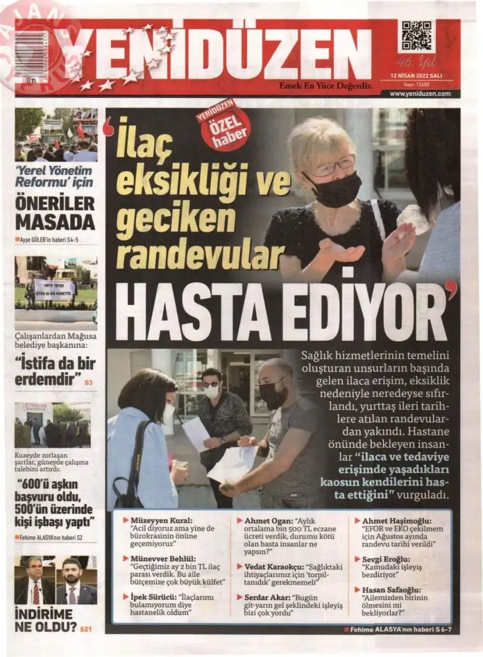 12 Nisan 2022 Salı Gazete Manşetleri 7