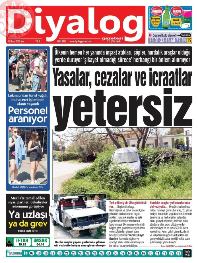 12 Nisan 2022 Salı Gazete Manşetleri 9