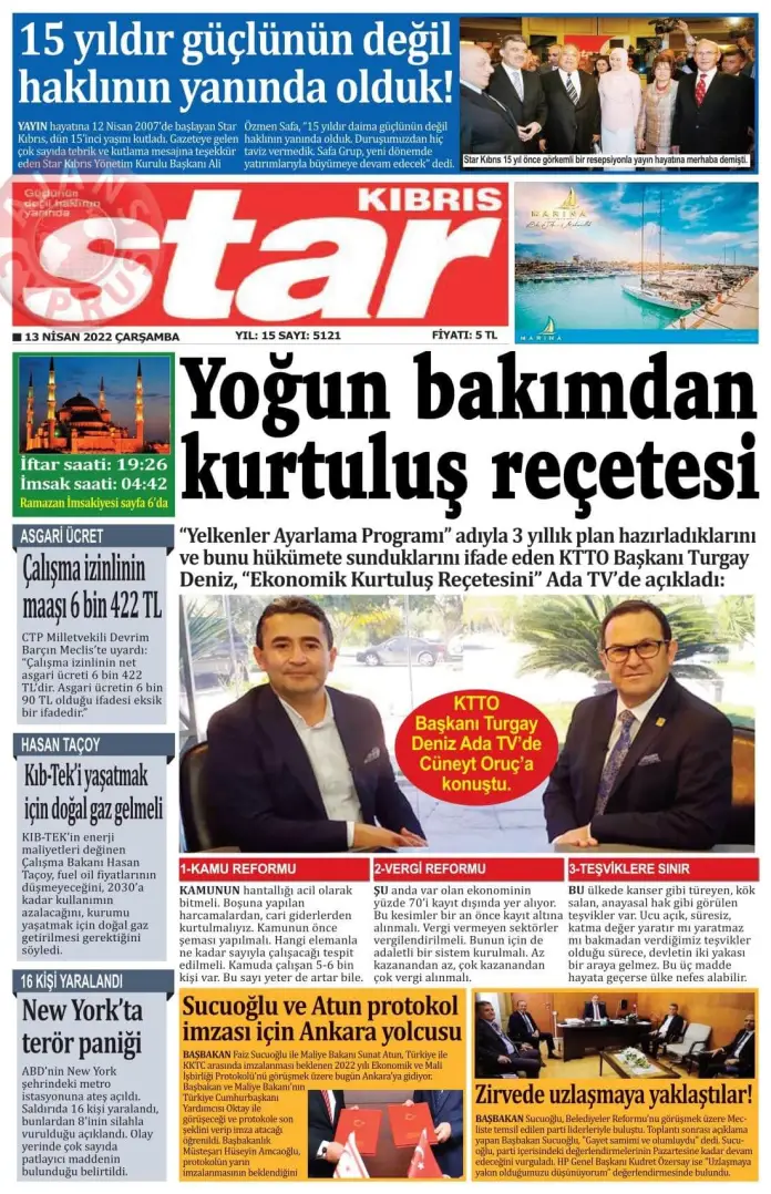 13 Nisan 2022 Çarşamba Gazete Manşetleri 5