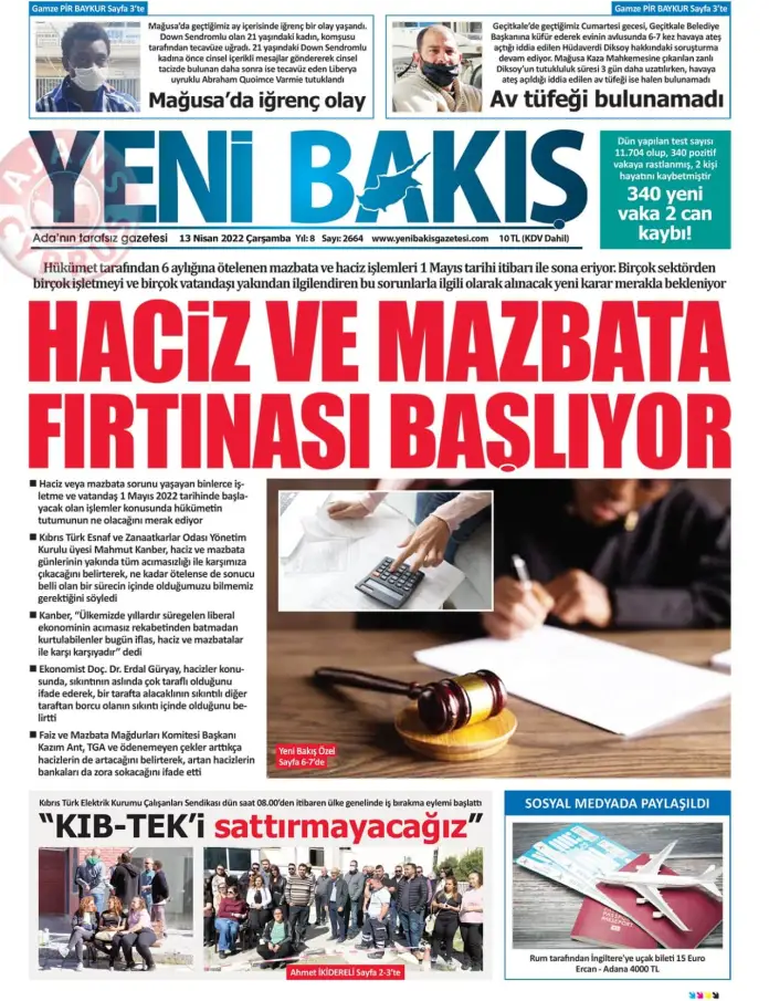 13 Nisan 2022 Çarşamba Gazete Manşetleri 6