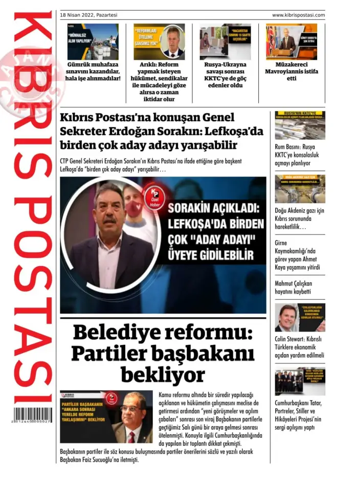 18 Nisan 2022 Pazartesi Gazete Manşetleri 10