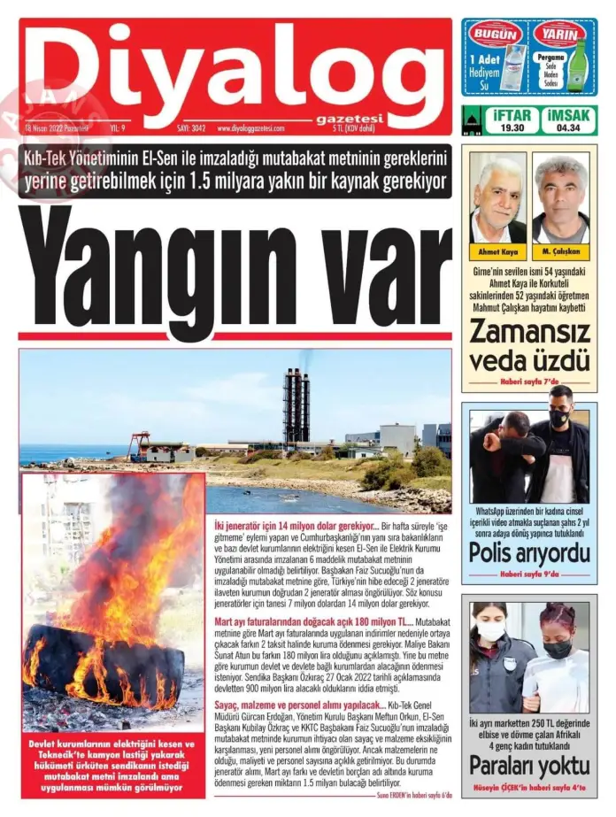 18 Nisan 2022 Pazartesi Gazete Manşetleri 9