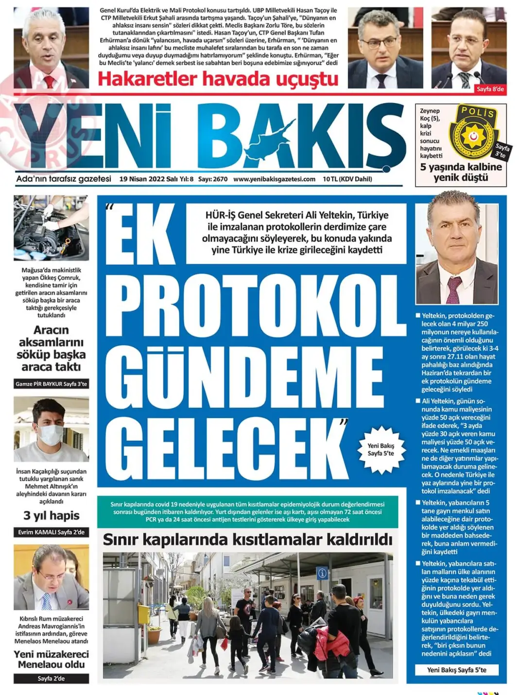 19 Nisan 2022 Salı Gazete Manşetleri 6