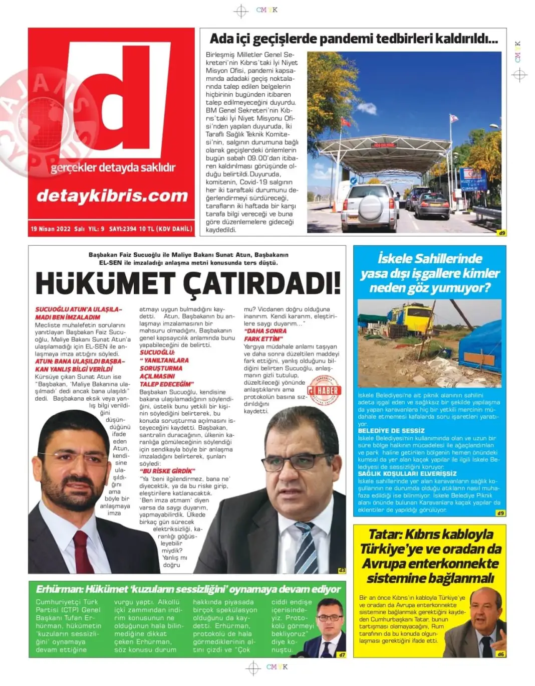 19 Nisan 2022 Salı Gazete Manşetleri 8