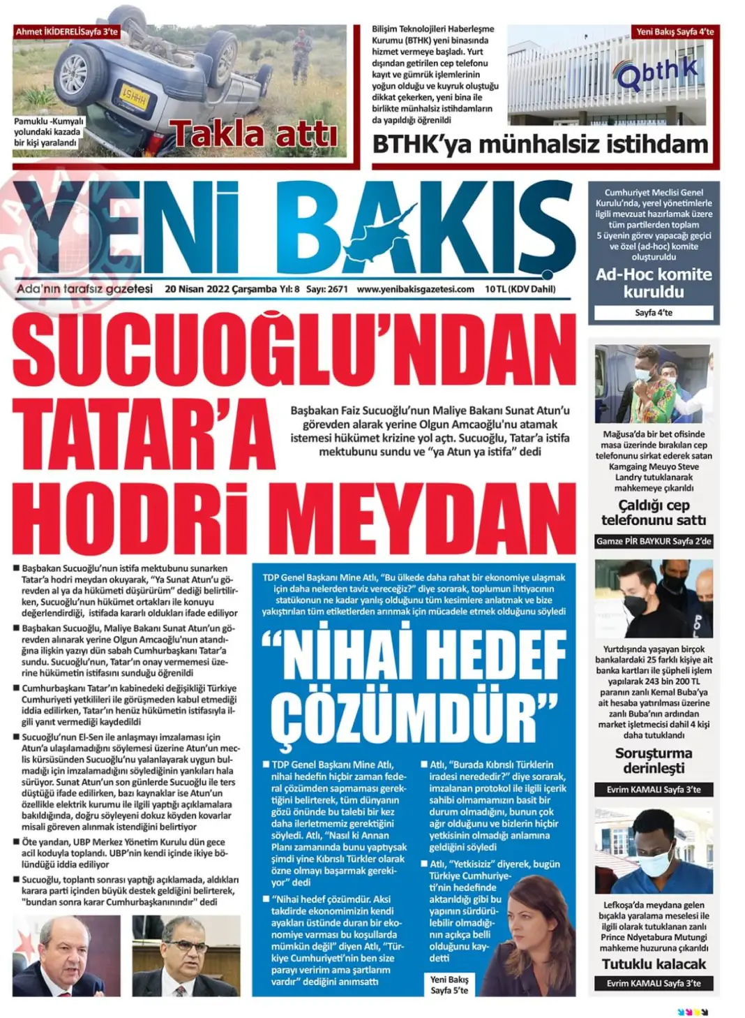20 Nisan 2022 Çarşamba Gazete Manşetleri 5