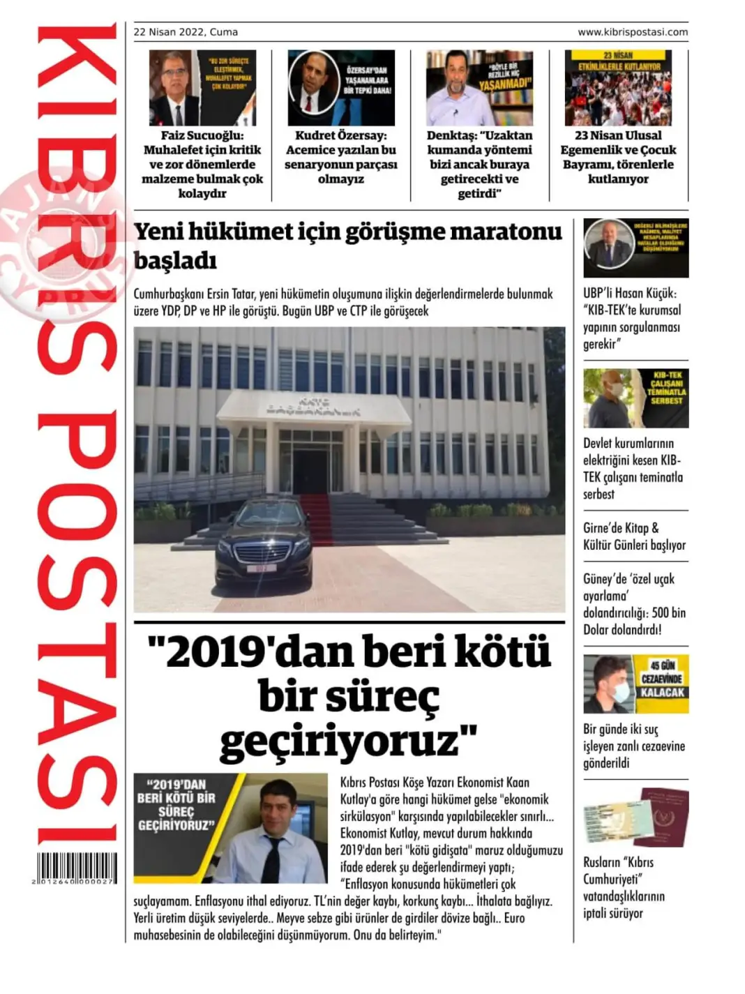 22 Nisan 2022 Cuma Gazete Manşetleri 10