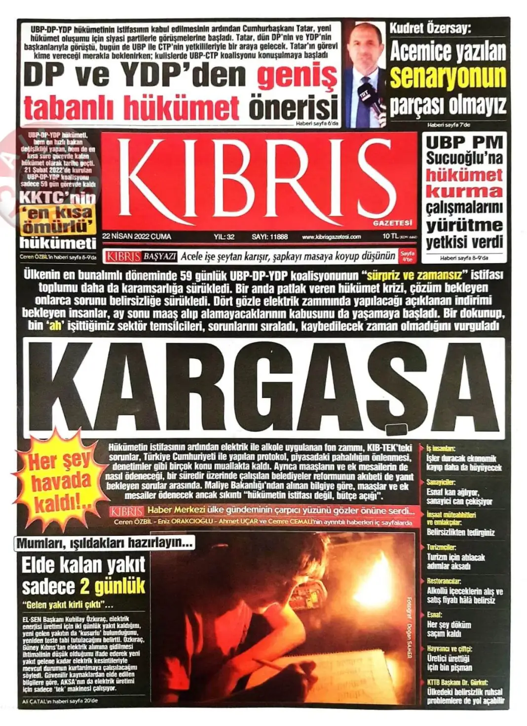 22 Nisan 2022 Cuma Gazete Manşetleri 5