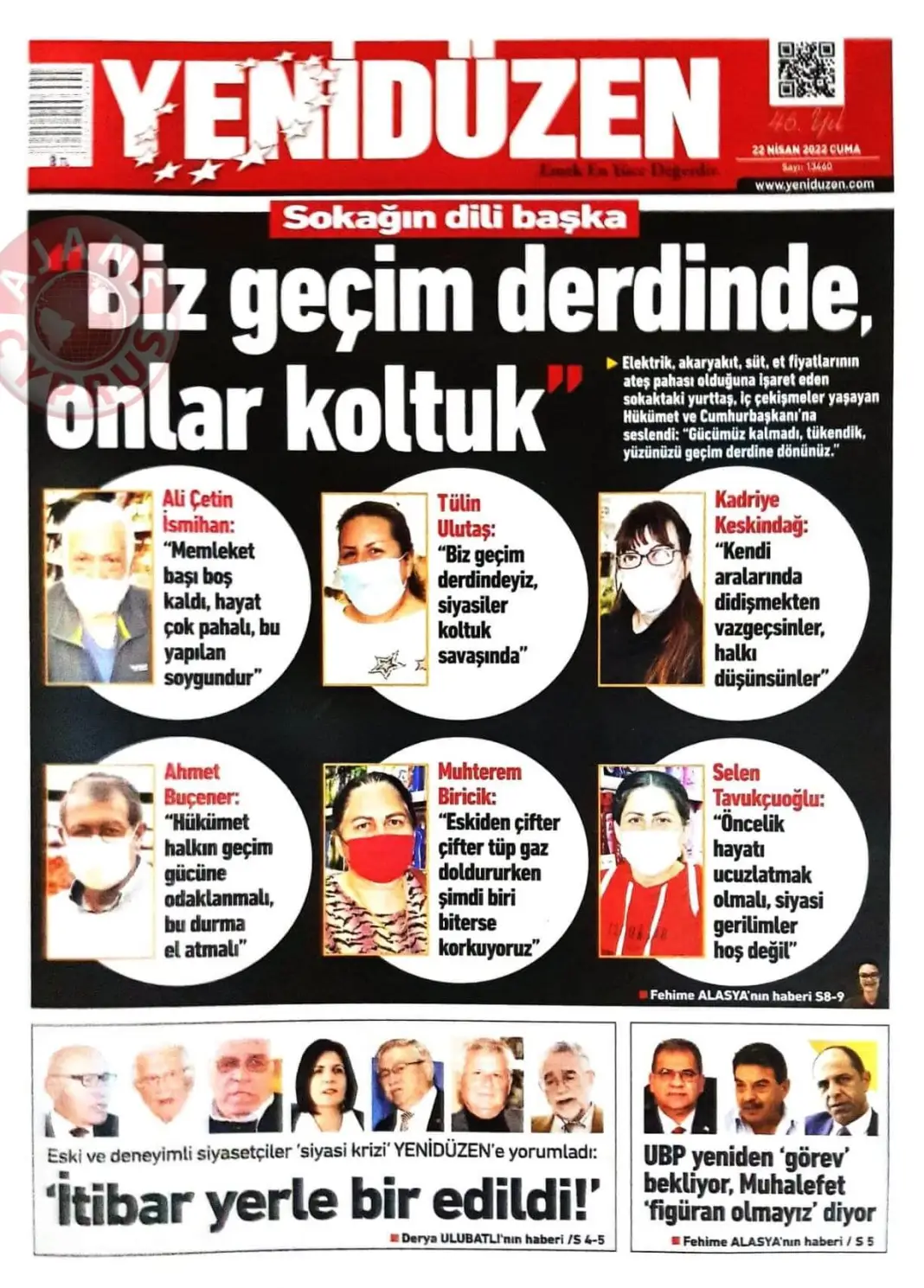 22 Nisan 2022 Cuma Gazete Manşetleri 7