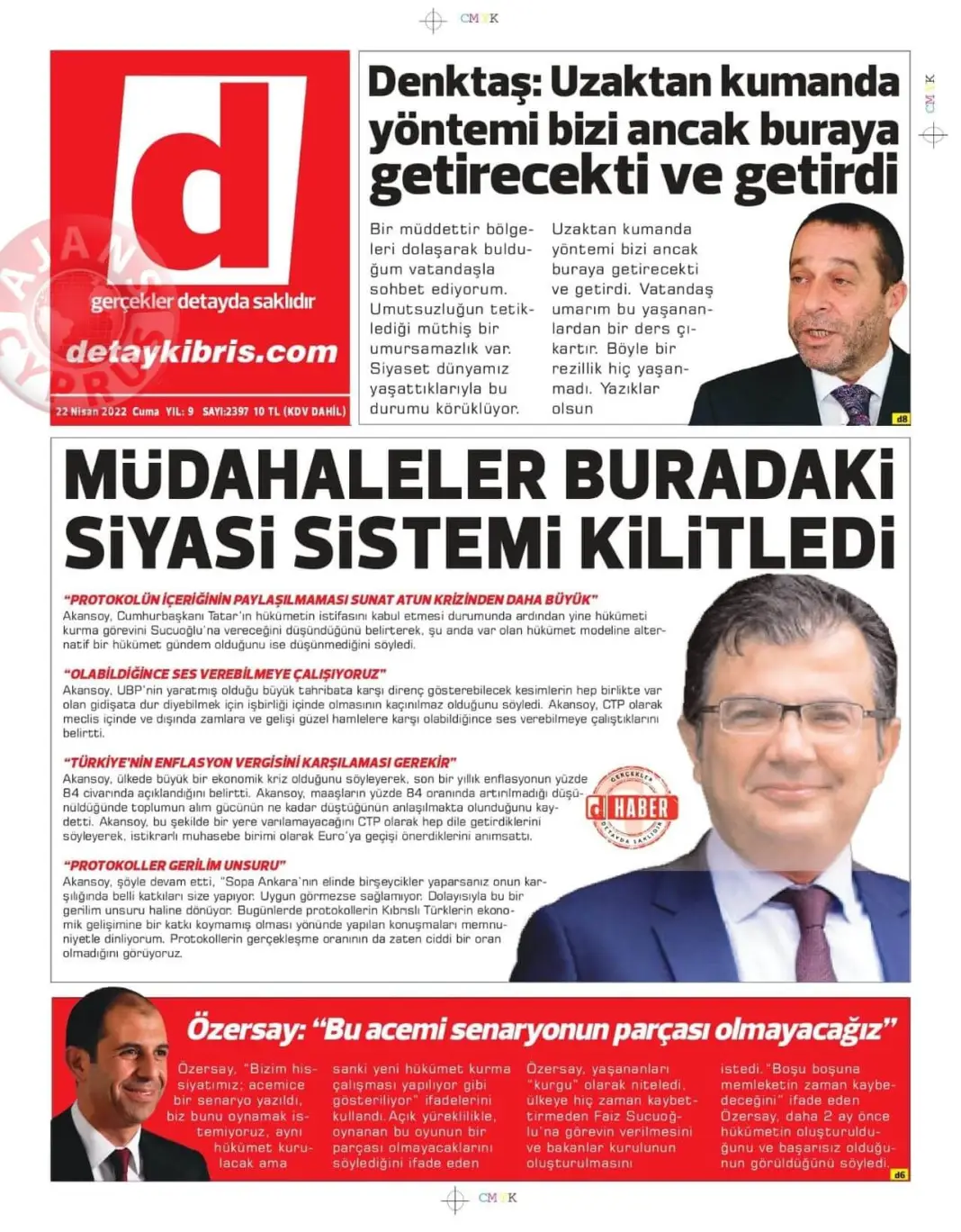 22 Nisan 2022 Cuma Gazete Manşetleri 8