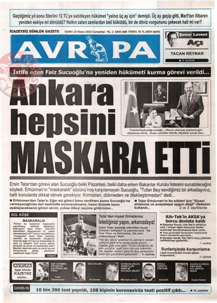 23 Nisan 2022 Cumartesi Gazete Manşetleri 6