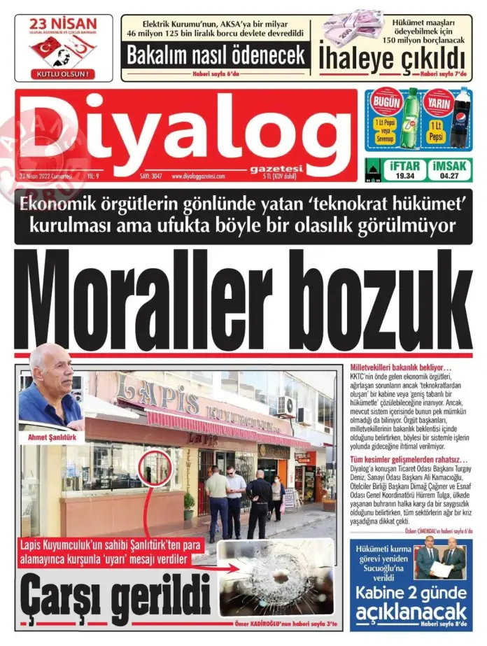 23 Nisan 2022 Cumartesi Gazete Manşetleri 7