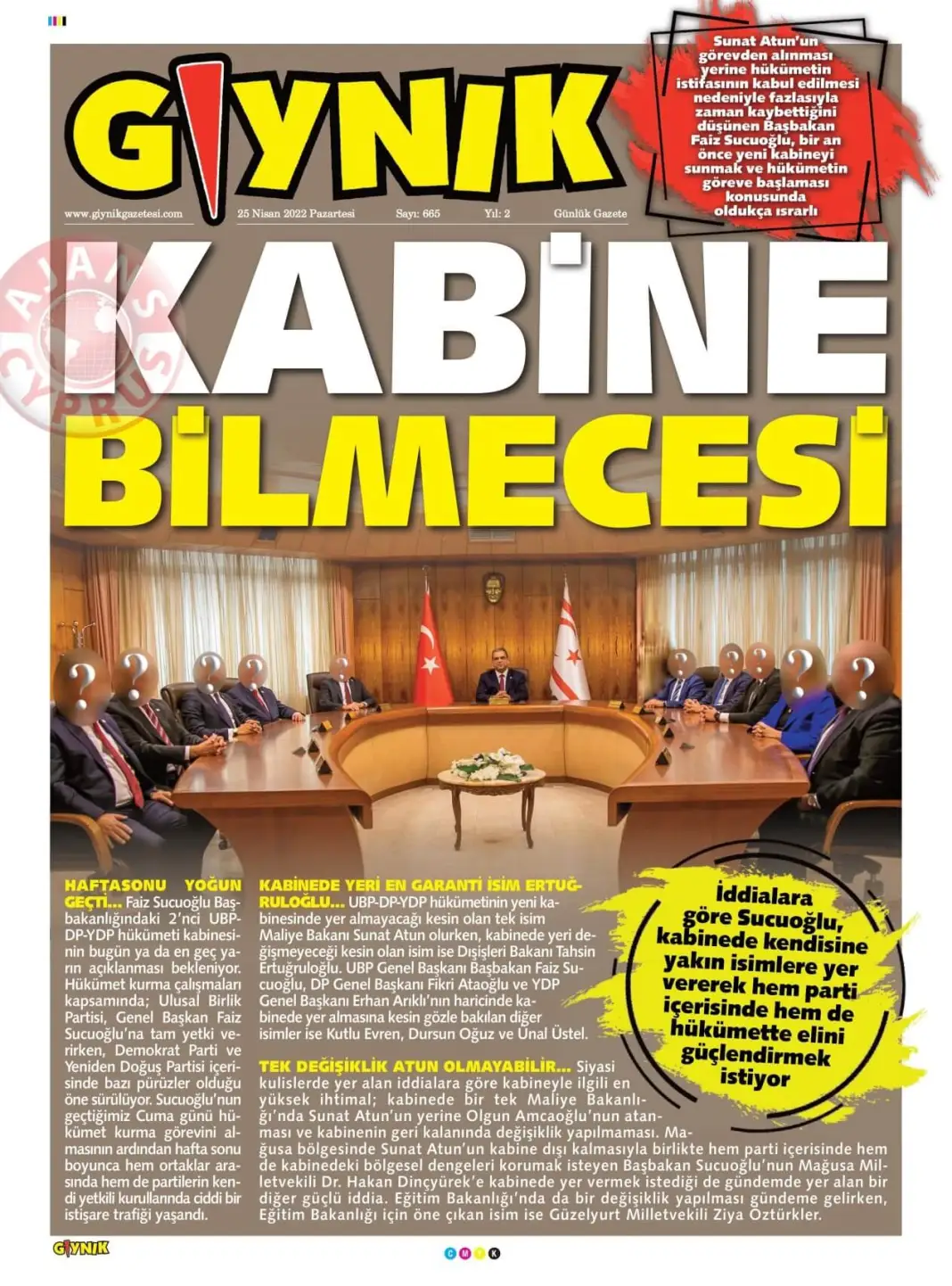 25 Nisan 2022 Pazartesi Gazete Manşetleri 13