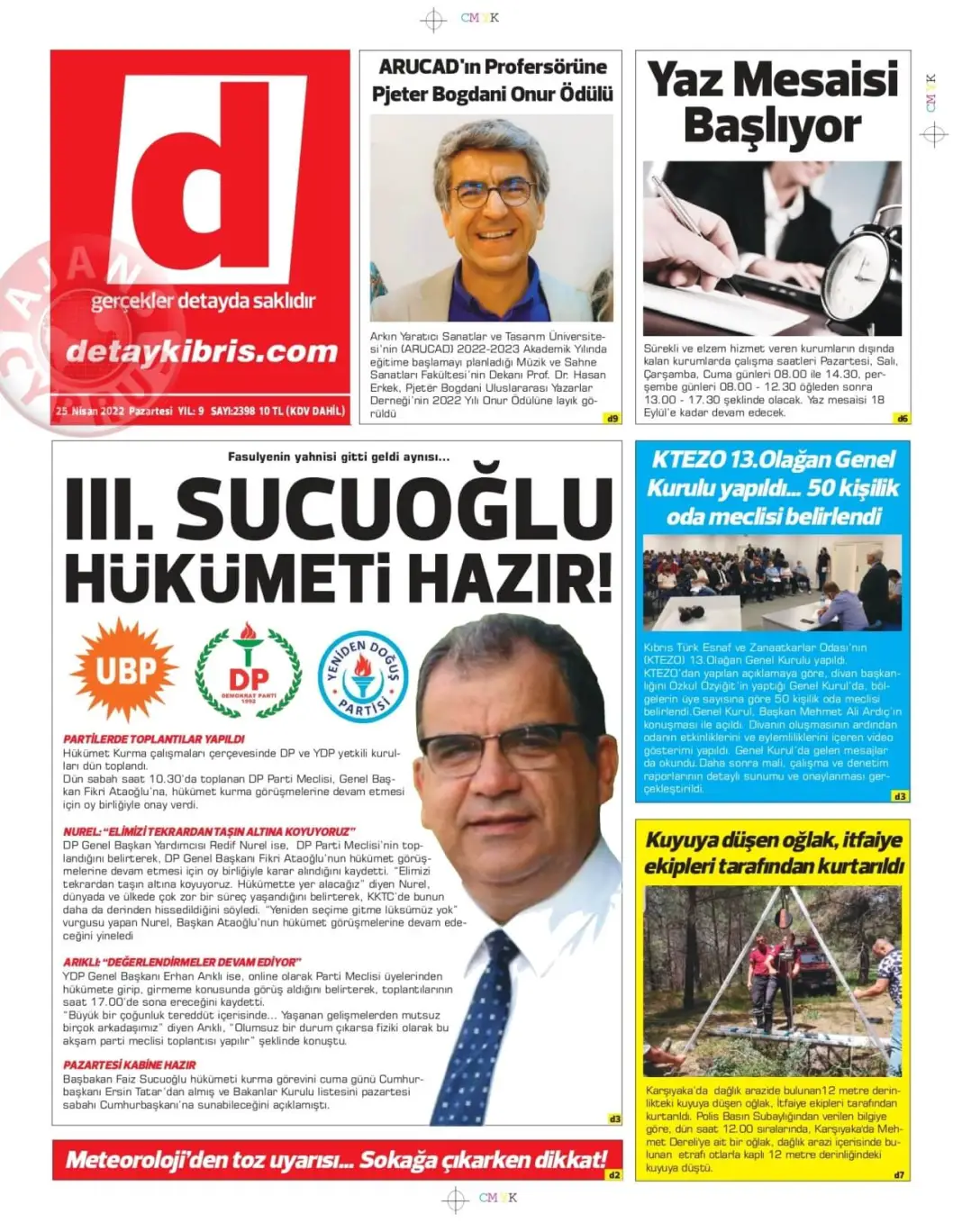25 Nisan 2022 Pazartesi Gazete Manşetleri 8